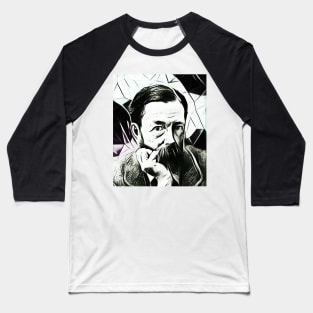 John Addington Symonds Black And White Portrait | John Addington Symonds Artwork 3 Baseball T-Shirt